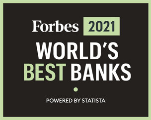 Forbes 2021 World Best Bank Logo