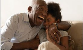 African American Grandfather And Granddaughter